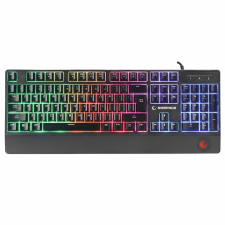 RAMPAGE Winner KB-R34 Mechanikus / Membrán Vezetékes RGB Billentyűzet ISO - Fekete (KB-R34) billentyűzet