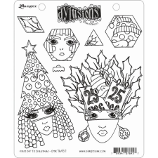 Ranger Gumibélyegző , Hats off to Christmas / Dylusions cling stamp (1 db) bélyegző