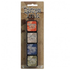 Ranger Mini Bélyegzőpárna készlet , Distress Mini Ink / Tim Holtz - Kit 5 (4 db) bélyegző