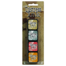 Ranger Mini Bélyegzőpárna készlet , Distress Mini Ink / Tim Holtz - Kit 7 (4 db) bélyegző