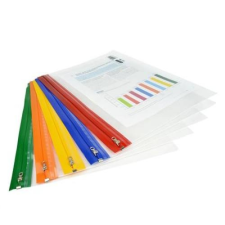 RAPESCO Irattartó tasak, A4+, cipzáros, RAPESCO, Zip Strip, vegyes színek (IR1503) irattartó