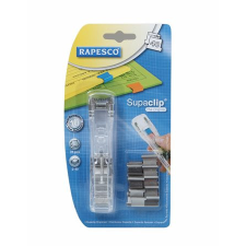  RAPESCO Kapocsadagoló, ezüst kapcsokkal, RAPESCO, &quot;Supaclip 40&quot;, átlátszó gemkapocs, tűzőkapocs
