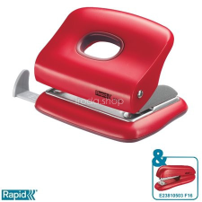 Rapid Lyukasztó, kétlyukú, 20 lap, RAPID &quot;FC20&quot;, meggyvörös lyukasztó