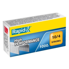 Rapid Tűzőkapocs, 10/4, horganyzott, RAPID "Strong", 1000db/doboz gemkapocs, tűzőkapocs
