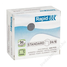 Rapid Tűzőkapocs, 24/6, RAPID Standard (E24859800) gemkapocs, tűzőkapocs