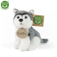 Rappa Plüss kutya ülő 13 cm - Husky - környezetbarát plüssfigura