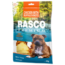  Rasco Premium 11 cm-es nyersbőr tekercsek csirkével 80g jutalomfalat kutyáknak