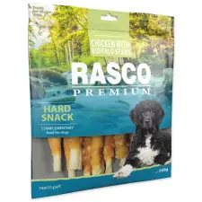  Rasco Premium bivalybőr pálca csirkehússal 500g jutalomfalat kutyáknak