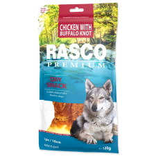  Rasco Premium csomós nyersbőr tekercs csirkével 120g, 18 cm-es jutalomfalat kutyáknak