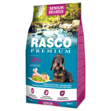  RASCO Premium száraztáp idősebb, kis- és közepes testű kutyáknak 3kg jutalomfalat kutyáknak