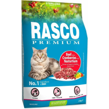  Rasco Premium száraztáp ivartalanított macskáknak, marha áfonyával, vizitorma kivonattal 2kg macskaeledel