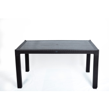  Rattan Asztal Antracit színben 150X90 cm kerti bútor