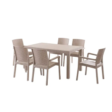  Rattan hatású kerti étkezőgarnitúra – PVC-RAT-16 kerti bútor