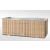 Rattan Polirattan virágtartó láda 108x39x43 cm növénytartó kaspó két tónusú homok