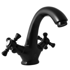 RAV SLEZÁK MORAVA mosdókagyló mixer, hulladék nélkül fekete MK328.0CMAT csaptelep