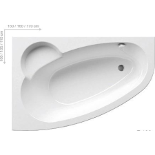 Ravak Asymmetric 160 x 105 jobb akrilkád (hófehér) (C471000000) kád, zuhanykabin