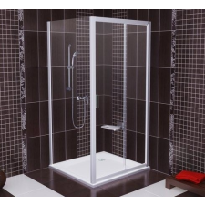 Ravak Blix BLPS-90 fix oldalfal fehér kerettel, grape edzett biztonságiüveg betéttel kád, zuhanykabin