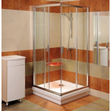 Ravak Blix BLRV2K-100 sarokbelépõs zuhanykabin szatén kerettel és grape edzett biztonságiüveg betéttel kád, zuhanykabin
