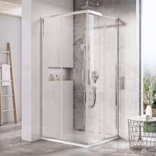  Ravak Blix Slim BLSRV2 szögletes 90x90x195 zuhanykabin bright alu+Transparent kád, zuhanykabin