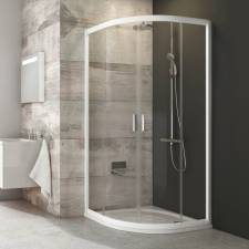 Ravak BLIX zuhanykabin íves 90x90cm BLCP4-90 fehér keret, átlátszó üveg Kiárusítás! kád, zuhanykabin