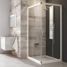 Ravak BLRV2-80 zuhanykabin krómhatású + transparent ( 1LV40C00Z1 ) kád, zuhanykabin