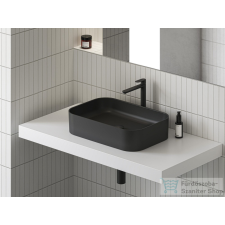 Ravak Ceramic 550 SLIM R 55x37x12 cm-es kerámia mosdó,matt fekete XJX0D155001 szaniter