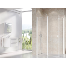 Ravak Chrome CPS-100 fix oldalfal matt fehér+transparent kád, zuhanykabin