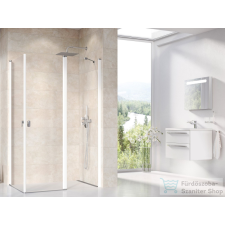 Ravak CHROME CRV1+CRV2 100x110 cm-es nyílóajtós,sarokbelépős zuhanykabin,fehér/transparent 1QVA0101Z1SET100CRV2110 kád, zuhanykabin