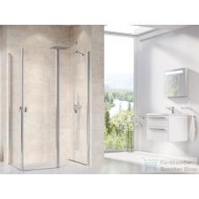 Ravak CHROME CRV1+CRV2 100x90 cm-es nyílóajtós,sarokbelépős zuhanykabin,króm/transparent 1QVA0C01Z1SET100CRV290 kád, zuhanykabin