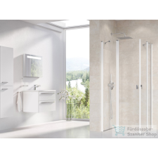 Ravak CHROME CRV2+CRV2 100x110 cm-es nyílóajtós,sarokbelépős zuhanykabin,fehér/transparent 1QVA0100Z1SET100110 kád, zuhanykabin
