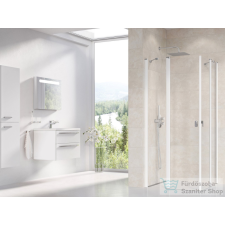Ravak CHROME CRV2+CRV2 80x110 cm-es nyílóajtós,sarokbelépős zuhanykabin,fehér/transparent 1QV40100Z1SET80110 kád, zuhanykabin