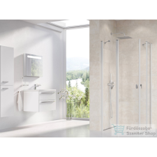 Ravak CHROME CRV2+CRV2 80x90 cm-es nyílóajtós,sarokbelépős zuhanykabin,szatén/transparent 1QV40U00Z1SET8090 kád, zuhanykabin