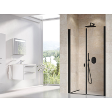 Ravak Chrome CSDL2-110 zuhanyajtó fekete+transparent kád, zuhanykabin
