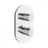 Ravak Chrome II vezérlőegység, 2 kimenet, termosztát, beépítendő szeleppel, króm, X070455