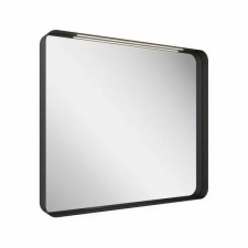 Ravak Fürdőszobai tükör STRIP 800x700 fekete, világítással X000001571 fürdőszoba bútor