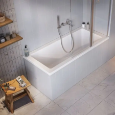 Ravak Kád, Natural 150x70, fehér kád, zuhanykabin