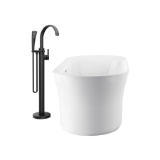 Ravak Padlón álló kádcsaptelep FM 080.20BLM.RB07A, matt fekete (R-box nélkül) csaptelep