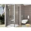 Ravak PIVOT PDOP1+PPS 80x80 cm-es nyílóajtós zuhanykabin fix oldalfallal,króm/transparent 03G40C00Z1SET80PPS80