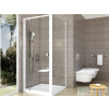 Ravak PIVOT PDOP1+PPS 90x80 cm-es nyílóajtós zuhanykabin fix oldalfallal,fehér/króm/transparent 03G70100Z1SET90PPS80
