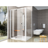 Ravak PIVOT PDOP2+PPS 100x100 cm-es nyílóajtós zuhanykabin fix oldalfallal,fehér/króm/transparent 03GA0100Z1SET100PPS100