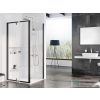 Ravak PIVOT PDOP2+PPS 110x100 cm-es nyílóajtós zuhanykabin fix oldalfallal,fekete/transparent 03GD0300Z1SET110PPS100