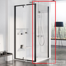 Ravak PIVOT PPS-90 90 cm-es fix oldalfal, Fekete+Transparent,90G70300Z1 kád, zuhanykabin