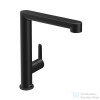 Ravak Puri Black magasított mosdó/mosogató csaptelep leeresztő nélkül, fekete PU 015.20 (X070183)