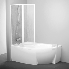 Ravak Rosa zuhanyparaván 93 cm kétrészes fehér fényes/műanyag 76L8010041 kád, zuhanykabin