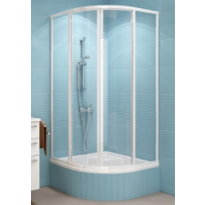 Ravak SKCP4-90 Sabina negyedköríves zuhanykabin minikádakhoz fehér kerettel, pearl muanyag betétlemezzel kád, zuhanykabin