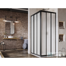 Ravak SUPERNOVA ASRV3+ASRV3 75x75 cm-es tolóajtós,sarokbelépős zuhanykabin,fekete/pearl 15V303R211SET7575 kád, zuhanykabin