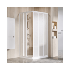 Ravak Supernova III ASRV3-80 198 fél zuhanykabin, fehér + Pearl kád, zuhanykabin