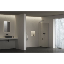  Ravak Walk-In Air Wall 90, fekete+transparent kád, zuhanykabin