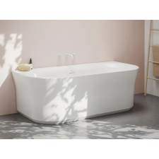 Ravak Ypsilon Wall 178x86 akrilkád, fehér, szabadonálló, króm lefolyó kád, zuhanykabin