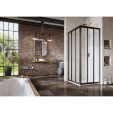 Ravak Zuhanykabin ASRV3-75-198 fekete+Grape üveg - 15V303R2ZG kád, zuhanykabin